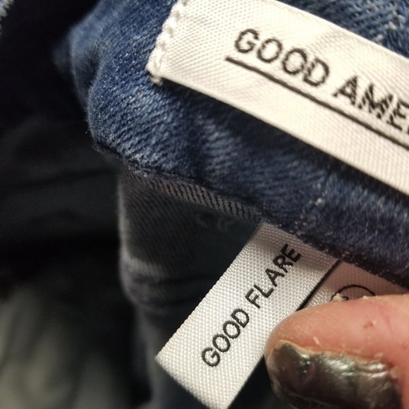 Good American Hi Rise ripped flare jeans - Picture 4 of 13